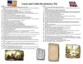 Causes and Conflict: Revolutionary War Crossword Puzzle