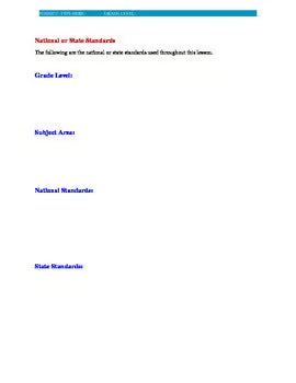 Individual and Unit Lesson Plan Template
