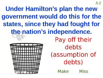 President George Washington Trashketball Review Game