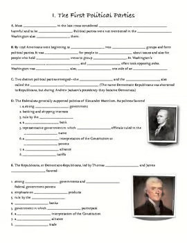 First Political Parties Federalist Democratic Republican Notes PowerPoint