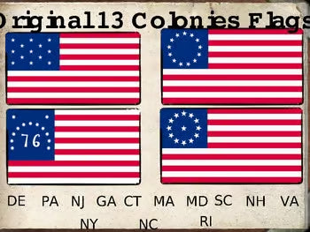 History of United States Flags PowerPoint Lesson VERY VISUAL