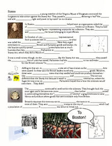 Boston Massacre Propaganda and Newspaper Lesson Plan and Worksheet