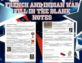 French and Indian War Fill in the Blank Notes