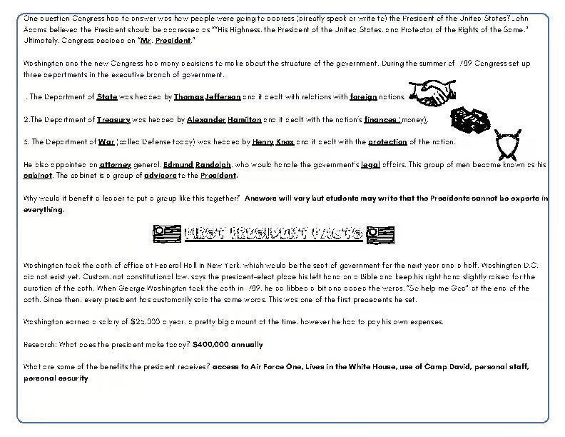 George Washington First President Notes Lesson Plan Google Slides Presentation