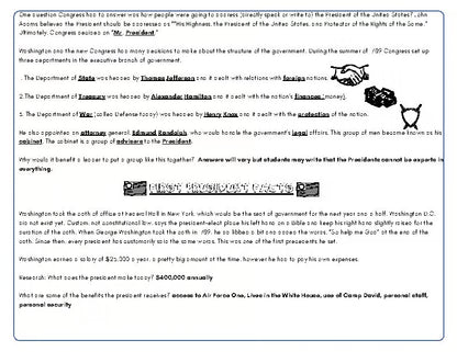 George Washington First President Notes Lesson Plan Google Slides Presentation