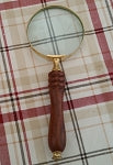 Brass Magnifier with Wooden Handle