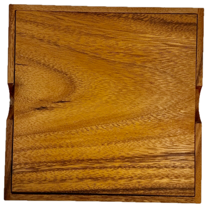 Wooden Ludo box with a smooth finish on a white background