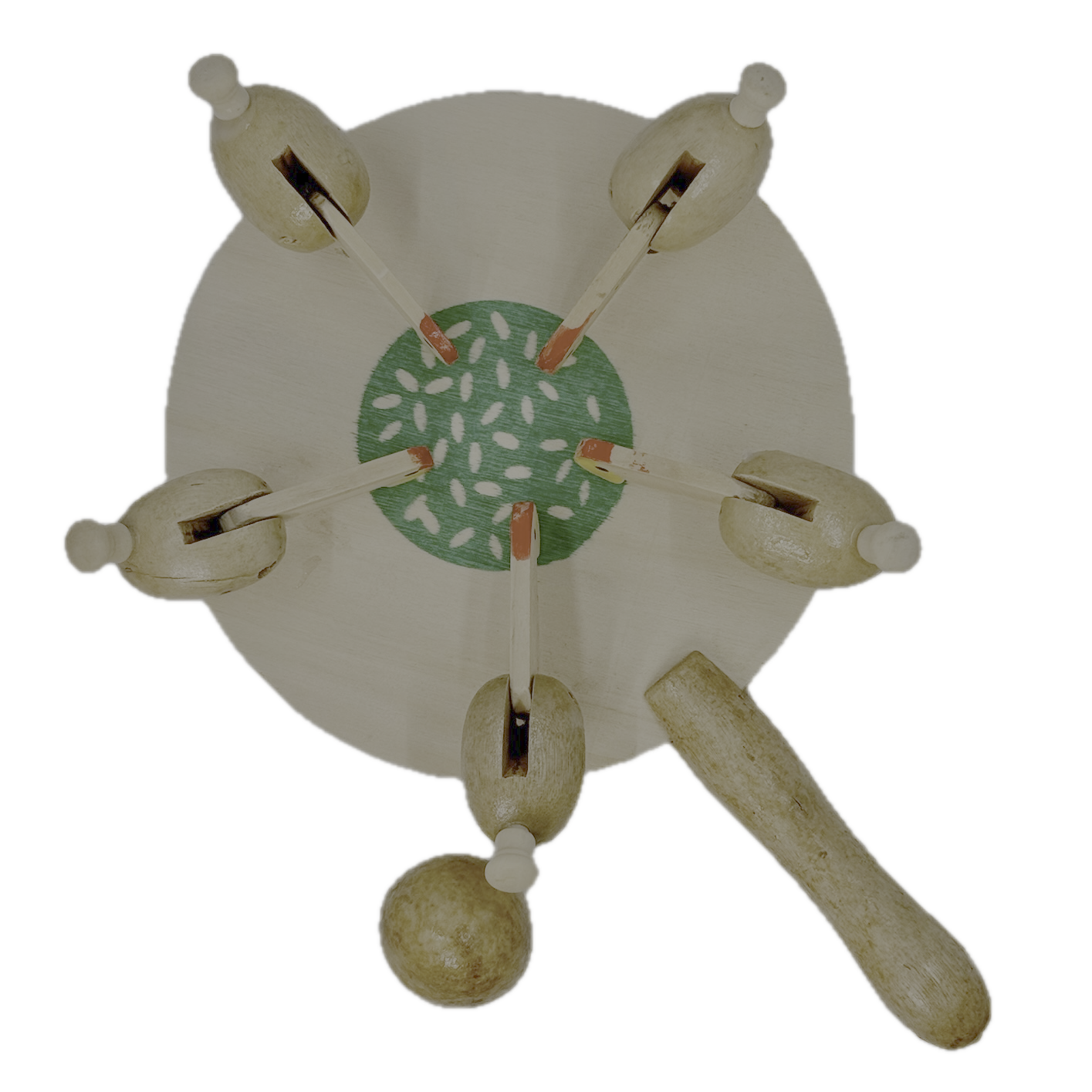 Wooden Feeding Chickens toy on a white background