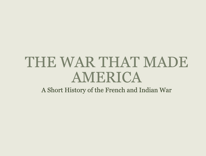 French and Indian War Keynote Notes (Mac Version of PowerPoint)