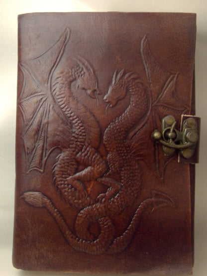 5" x 7" Double Dragon Leather Journal