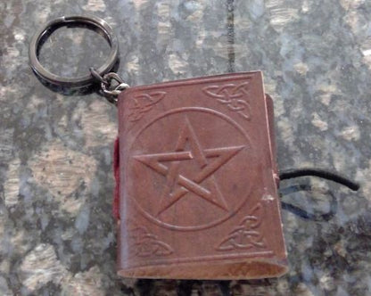 1.5" x 2" Key Chain Star Leather Journal